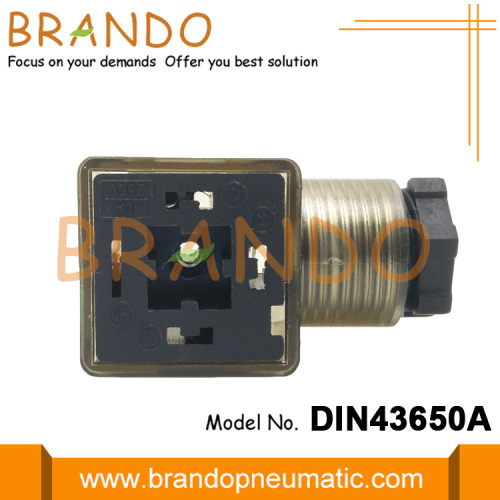 Bruine din 43650 vorm een ​​solenoïde klepconnector