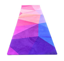 Eco-Friendly 68cm Width Geometric Print Yoga Suede Mat