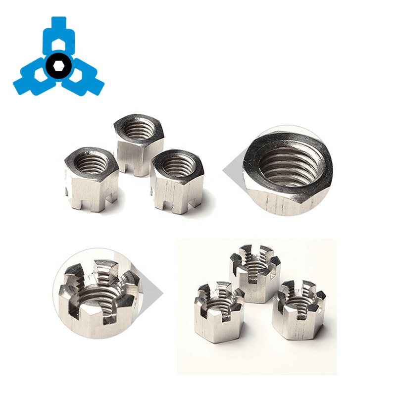 DIN935 Hex Heavy Slotted Castle Nuts Stainless Steel OEM Stock Support