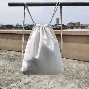 Hand Screen Printed Backpack: Tropical String Bag