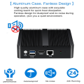 Fanless Mini PC Router with 6LAN RJ45 COM