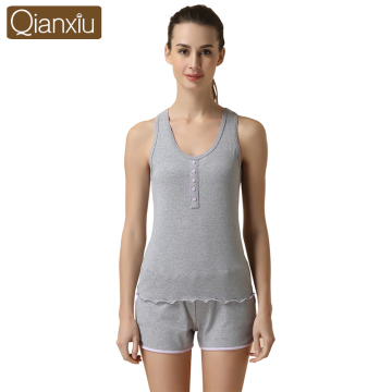 Qianxiu best selling vest and pants pyjama set new arrival