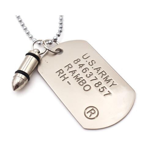 316l Stainless Custom Metal Blank Military Dog Tag