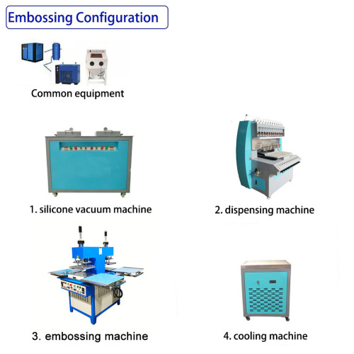 Jinyu Dual Tray Clothing Silicone Logo Embossing Machine