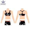 Sublimation cheer bra bra ແລະສັ້ນ