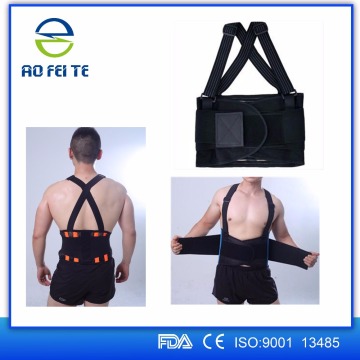 Aofeite CE & FDA Certificate safety Industrial elastic Back Support With Detachable Suspenders