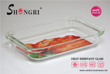 Rectangular glass baking dish