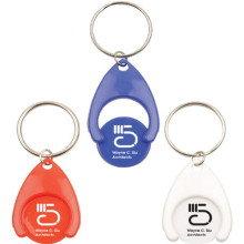 Plastic Trolley Coin Keyrings With Logo