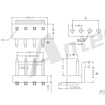 VH3,96 mm 90 ° Connettore di wafer Serie AW3961RP-NP