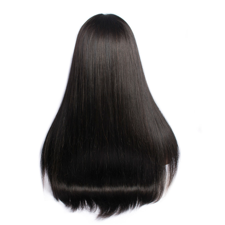 Grade 10A silky straight full lace wig with baby hair 10-28 inches 100% unprocessed raw Indian virgin hair wigs