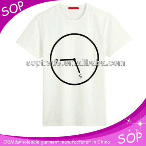 China bulk cotton t shirt printed white t shirts wholesale