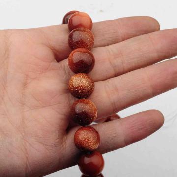 14MM Loose natural Goldstone Crystal Round Beads for Making jewelry