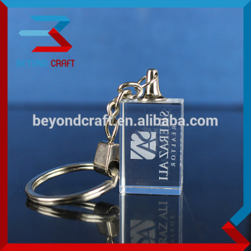 Crystal Glass Laser Keyring With Factory Price