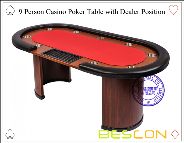 9 Personen Casino Poker Tisch mit Händler Position-2 9 Person Casino Poker Table with Dealer Position-2