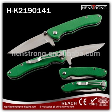 Wholesale Stainless Steel Knife Hand Tools Green G10 Handle Hand Tools