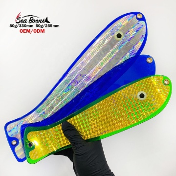 Wholesale Saltwater Fishing Lures: 10in & 12in Salmon Trolling Spoons & Flashers