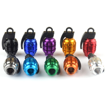 Grenade Tyre Valve Caps Aluminum Universal