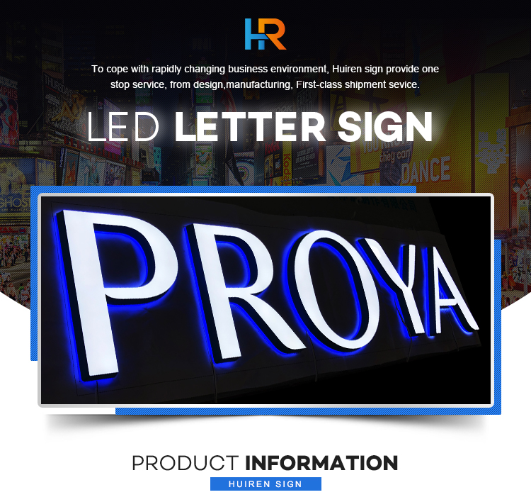 Acrylic Custom led 3d letters sign out door design letters for store restaurant business logo