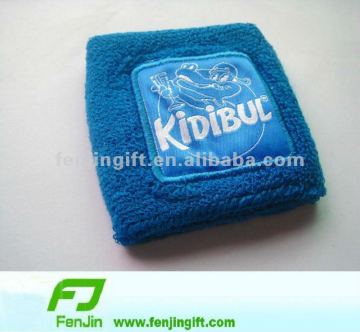 custom sport sweatband sweat wristband with patch logo