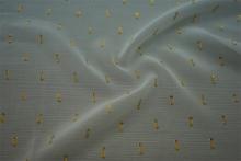 Polyester Gold Lurex Dot Clip Jacquard Chiffon Fabric