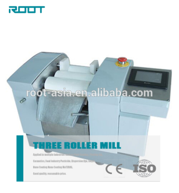 Laboratory ceramic roller 3-roller mill for food production