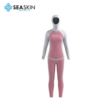 Seaskin Diving Wetsuits Women's 5mm Hooded Chest Zip