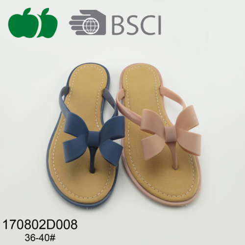 Phụ nữ giá rẻ phẳng Summer Pvc Flip Flop