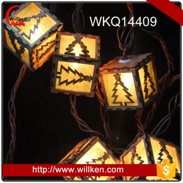 Wooden christmas tree decorative festival string light