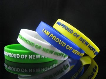 Autism Awareness Wristband, Silicon Bracelet, Filled In Colour Sports Silicone Bracelets