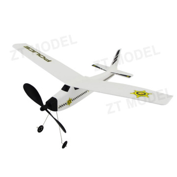Police Rubber Powered Glider Flying Tos
