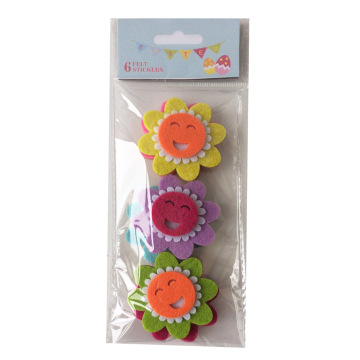 Colourful Easter sticker with sunflower pattern