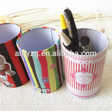 pen container tin can used pen packing box for school children