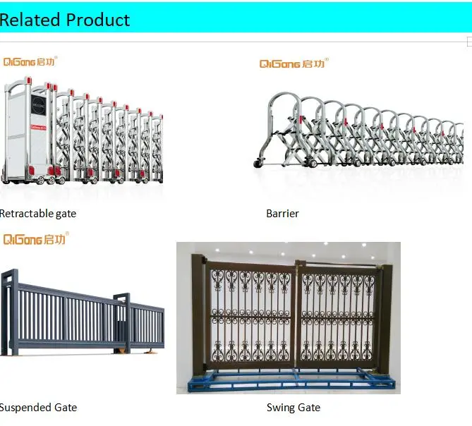 Aluminum Alloy Retractable Safety Saudi Arabia Barrier Fencing and Security Barriers Qigong