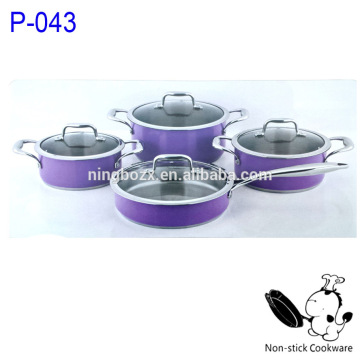 2015 new Stainless steel handle nonstick ceramic coating chef's pans
