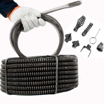 15m Electric Drill Bit 16mm Sewer Cleaning Cable Auger Snake for Drains