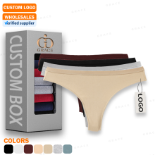 Low Waisted Combed Cotton Bikini Thongs - European Designer Wholesales