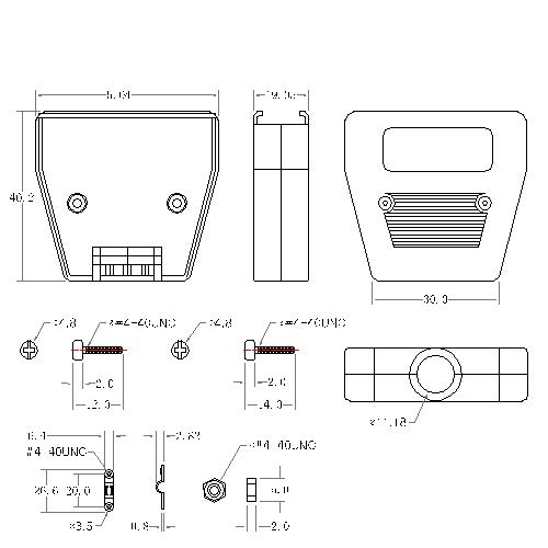 DBZES-36XX0 4 D-SUB METAL HOODS,36P,Straight,ETHERNET TYPE 