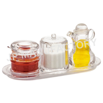 Popular tableware Acrylic spice jar set/4 pieces