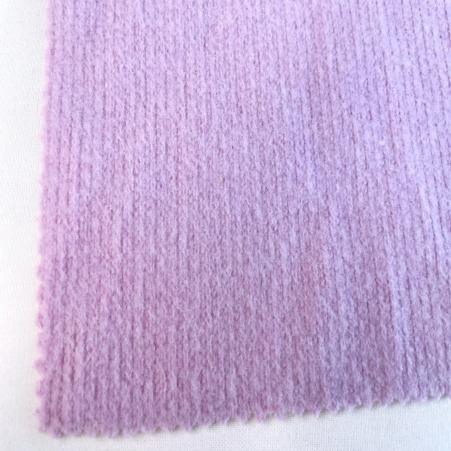 Feel soft Winter fabric textiles Angora dyed hacci cable knit rib fabric sweater fabric