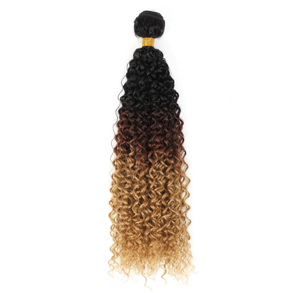 MYZYR Ombre Kinky Curly Hair Bundles Synthetic Hair Weaves 14