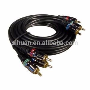 high performance metal head car audio cable rca cable for car