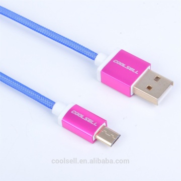 High quality fast charging cable fishnet cable high speed usb charging cable