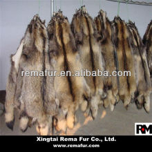 Top quality real raccoon pelts wholesale