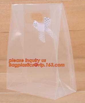 wedding gift bags, PVC transparent plastic gift bag, plastic gift bags for dolls packing