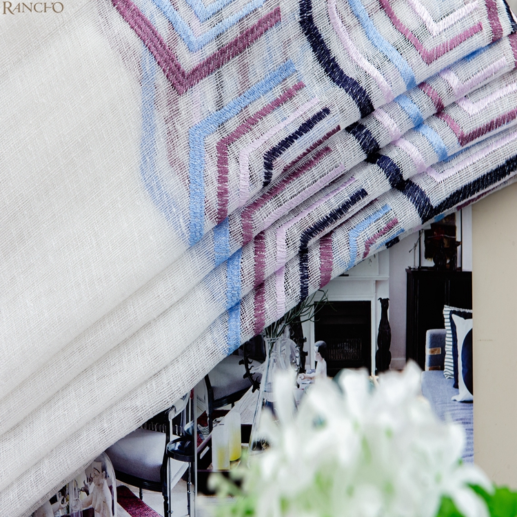 Wholesale fancy luxury embroidery sheer curtains ready made white sheer curtain for living room