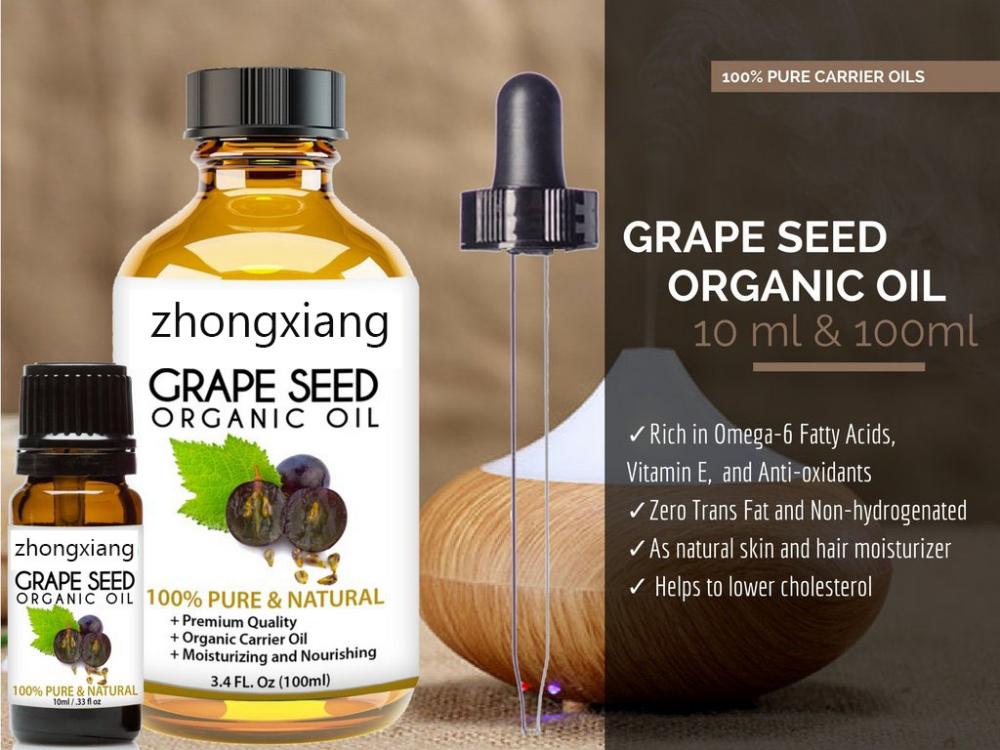 100% de óleo natural de grapeseed para aromaterapia ou massagem