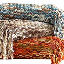 Space-dyed Crochet Knit Throws