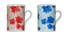 10oz Porcelain Decaled Romantic Coffee Mugs (7108-021)