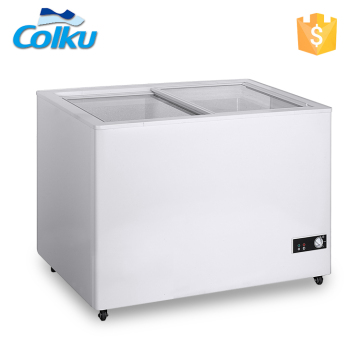 DC-160FG Glass Door Multifunction Small Chest Freezer For Sale