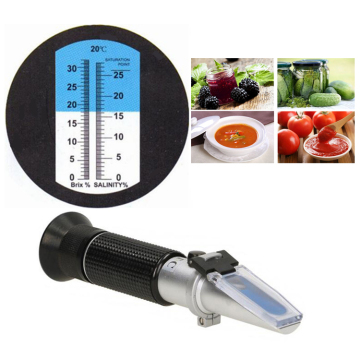 Pure Aluminium 2-in-1 Brix & Salinity Handheld Refractometer